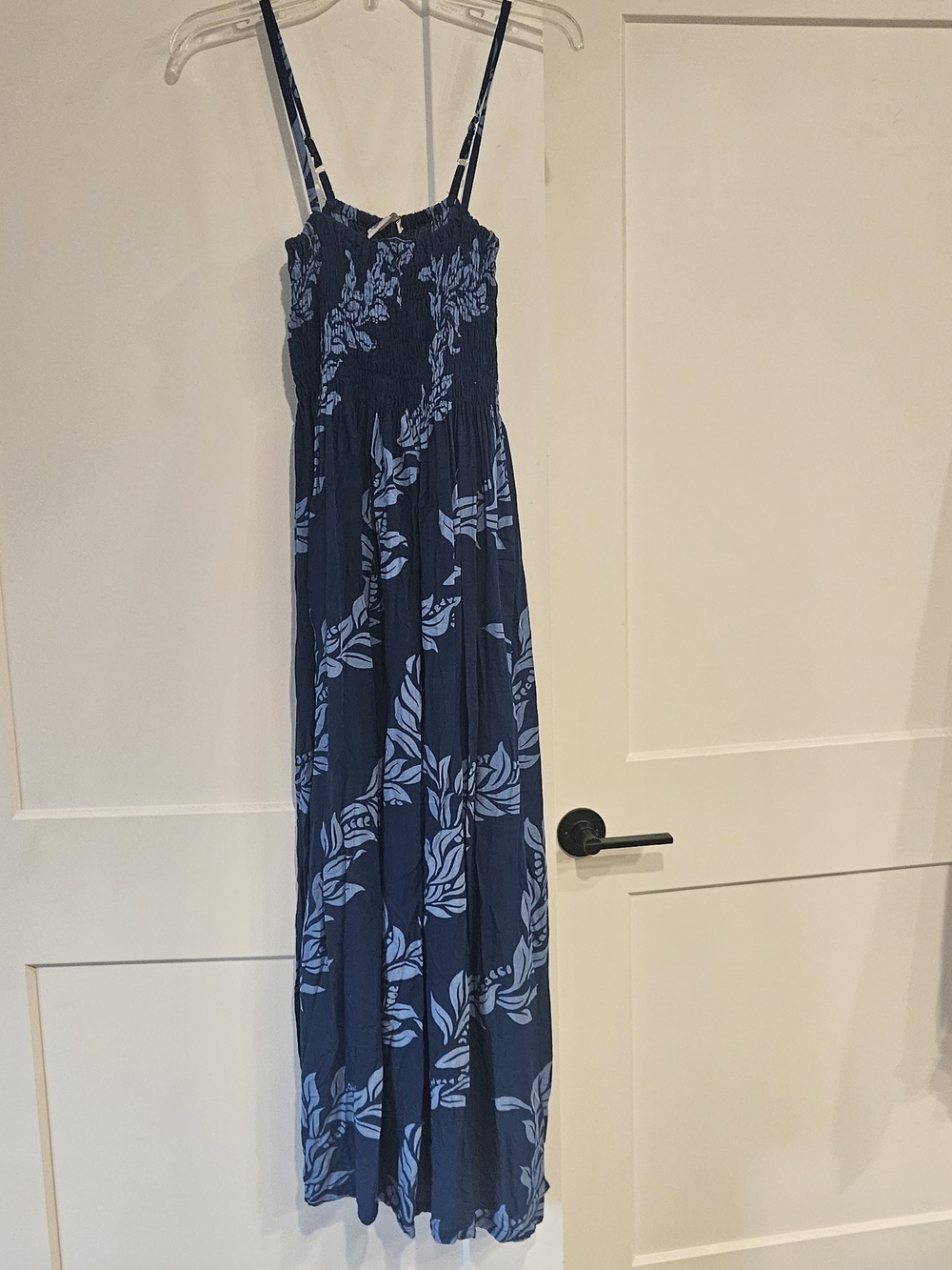 Navy Blue Floral Maxi Sundress
